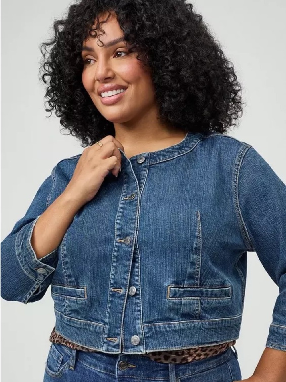 Torrid Hipster Collarless Denim Jacket Sz 0